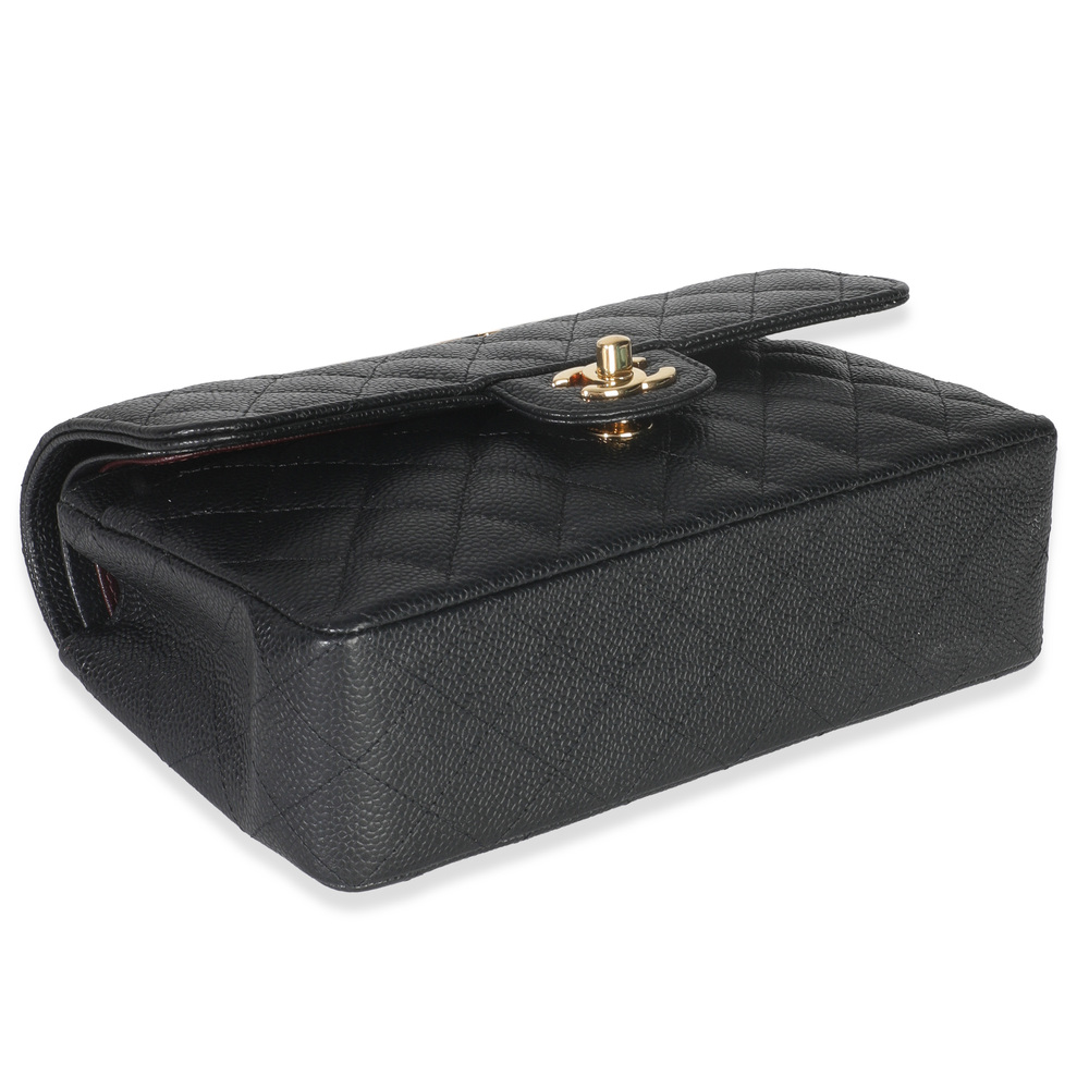 Chanel Black Quilted Caviar Small Classic Double Flap Bag - Picture 8 of 8